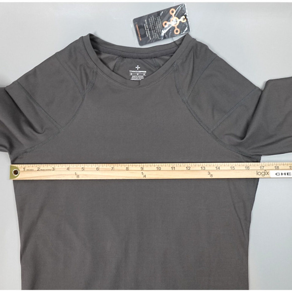 Tommie Copper Shoulder Support Shirt Mens Medium Gray Ergonomic Compression - Picture 8 of 16
